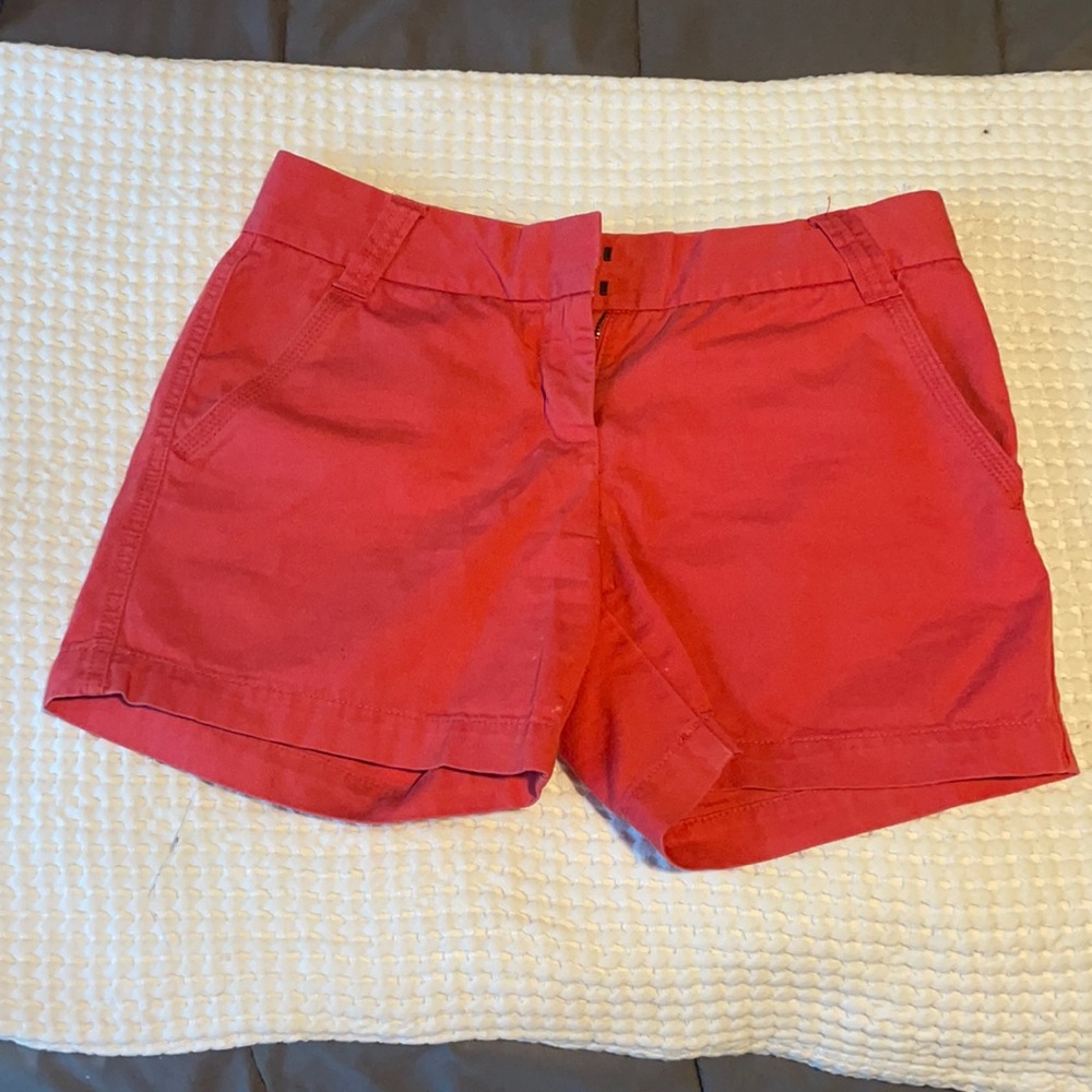 J Crew Salmon Classic Twill Chino Shorts Size 2